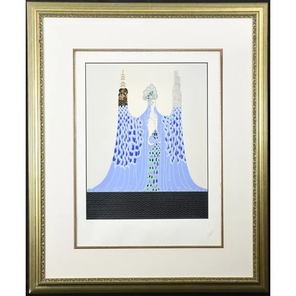 Pre-Owned Ert Ocean Pacifique Serigraph, French Art, Large, Framed, Signed and Numbered