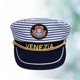 thumbnail image 3 of 1pc Sombrero de Capitán Marino Gorra de Rayas Azules Cosplay Sombrero de Capitán Adulto Estilo Manian para Adultos (Niños 54cm Ajustable), 3 of 5