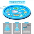 thumbnail image 5 of OGEDNAC 68" Water Sprinkler Pad, Inflatable Splash Pad for Kids and Adults Summer Outdoor Backyard Lawn Games Water Play Toy Mat, Blue, 5 of 5