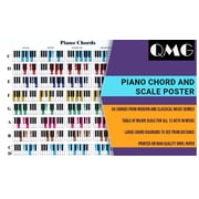 QMG Piano Chord & Scale Chart - Waterproof Polypropylene, Size: 24”x 30”