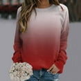 thumbnail image 2 of Vedolay Womens Sweatshirts Women's Casual Long Sleeve Solid Lightweight Pullover Tops Loose Sweatshirt with Pocket,Red L, 2 of 3