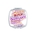thumbnail image 1 of Germany City Name Map Style Mirror Portable Compact Pocket Makeup Double Sided Glass, 1 of 3