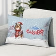 thumbnail image 2 of Hello Winter Collie Smiling in Red Scarf Hat Welcome Christmas Pillowcase Double Sided Collie Dog Lover Gifts Idea Pillow Case Covers - 00017, 2 of 3