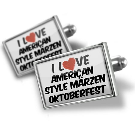 Cufflinks I Love American Style Märzen Oktoberfest Beer - NEONBLOND