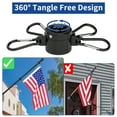 thumbnail image 6 of FIASON 1 Pack 5 FT Black Stainless Steel Tangle Free Wall-Mounted Flag Pole with Upgraded Bracket, Flag Pole Kit for Outside House, Residential or Commercial for American Flag (Without Flag), 6 of 9
