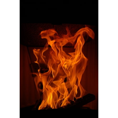 Canvas Print Fire Heat Fireplace Oven Burn Hot Flame Stretched Canvas 10 x (Best Place For Canvas Prints)