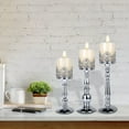 thumbnail image 5 of Candle Holders for Pillar Candles Set of 3 Silver Vintage Tall Candle Holders Decorative Large Table Centerpieces Candle Stand Decor, 5 of 12