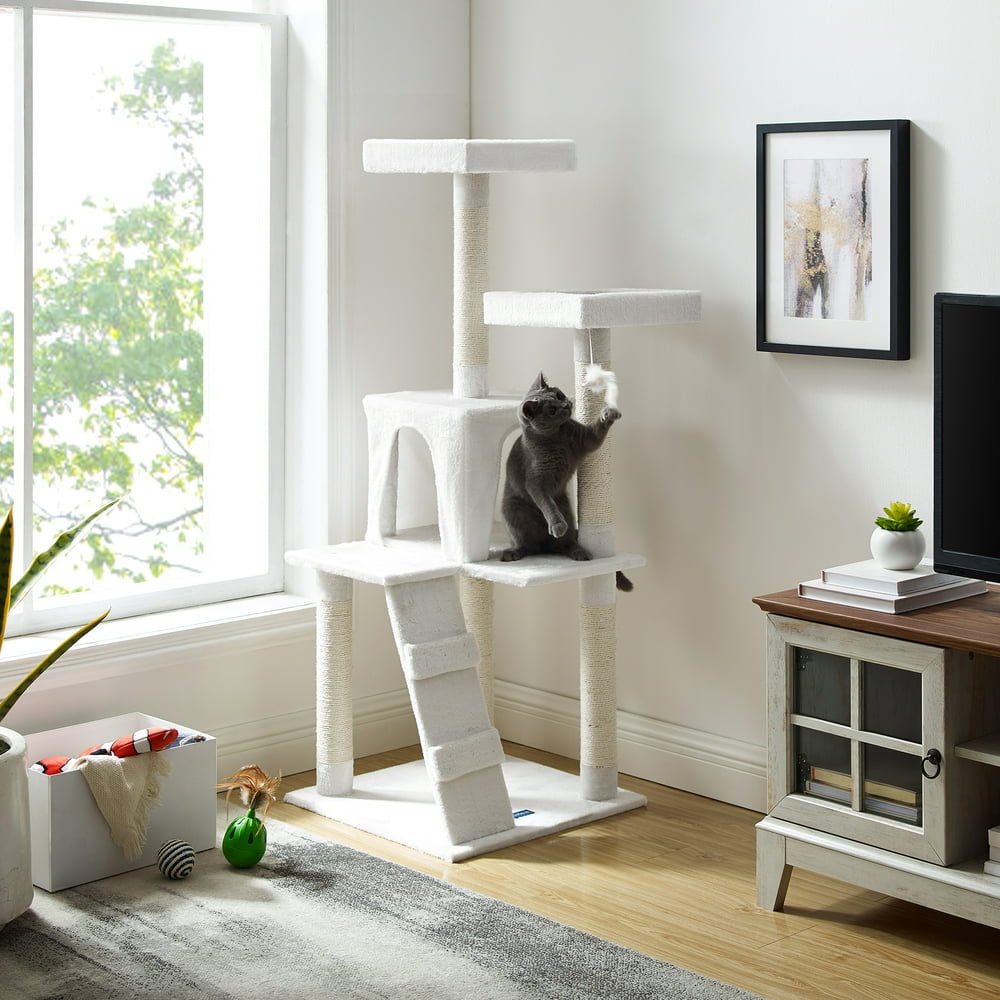 Sam's Pets Sam 54" White Cat Tree