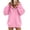 Pink, variant on Fesfesfes Women's Casual Full Zip Hooded Sweatshirt Fleece Lined Drawstring Waist Long Sleeve Hoodie Jacket with Pockets Loose Fit Solid Color Athletic Top