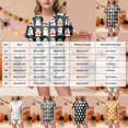 thumbnail image 5 of Pandaie 2 Piece Little Girls Full Ghost Print Short Sleeve Pajamas Set Halloween Kid Sleepwear Outfits Black,2-3 Years, 5 of 5