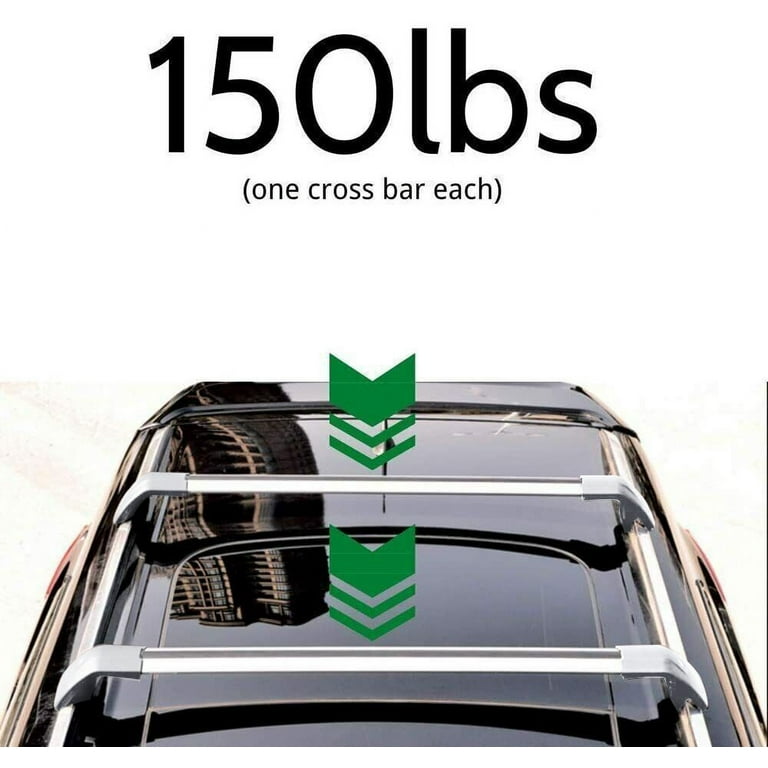 2PCS fit for Acura MDX 2023 2024 Lockable Roof Rail Rack Crossbars Cross Bars Aluminum Alloy Walmart