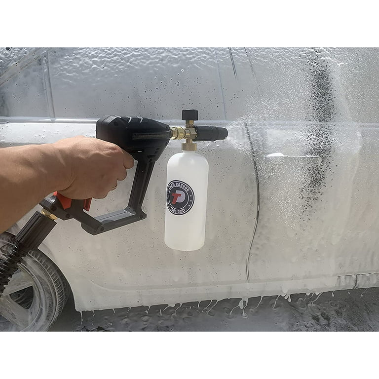 FX6YRLR Toolcy Foam Cannon Kit with Pressure Washer Gun 5000 PSI, 5 Pressure  Washer Nozzle Tips, 1/4 Quick Connector, Professional