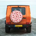 thumbnail image 6 of Naloa Strawberry PVC Leather Spare Tire Wheel Cover for Car Truck SUV Camper Trailer Universal Fit many size17 inch, 6 of 6
