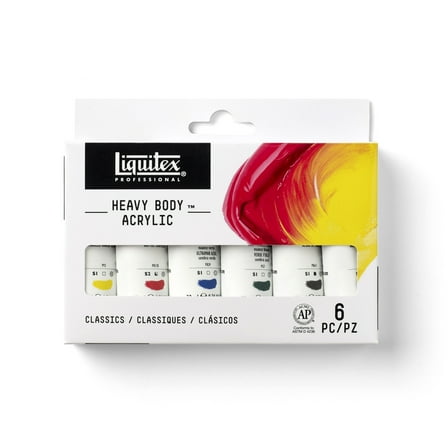 Liquitex Professional Heavy Body Acrylic Color Set, 6-Colors