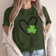 thumbnail image 4 of Camiseta de Manga Corta de Cuello Redondo Impresa de Primavera Superior de las Mujeres, Mezcla Ligera de Poliéster para Uso Diario Y de Fiesta Casual, 4 of 9