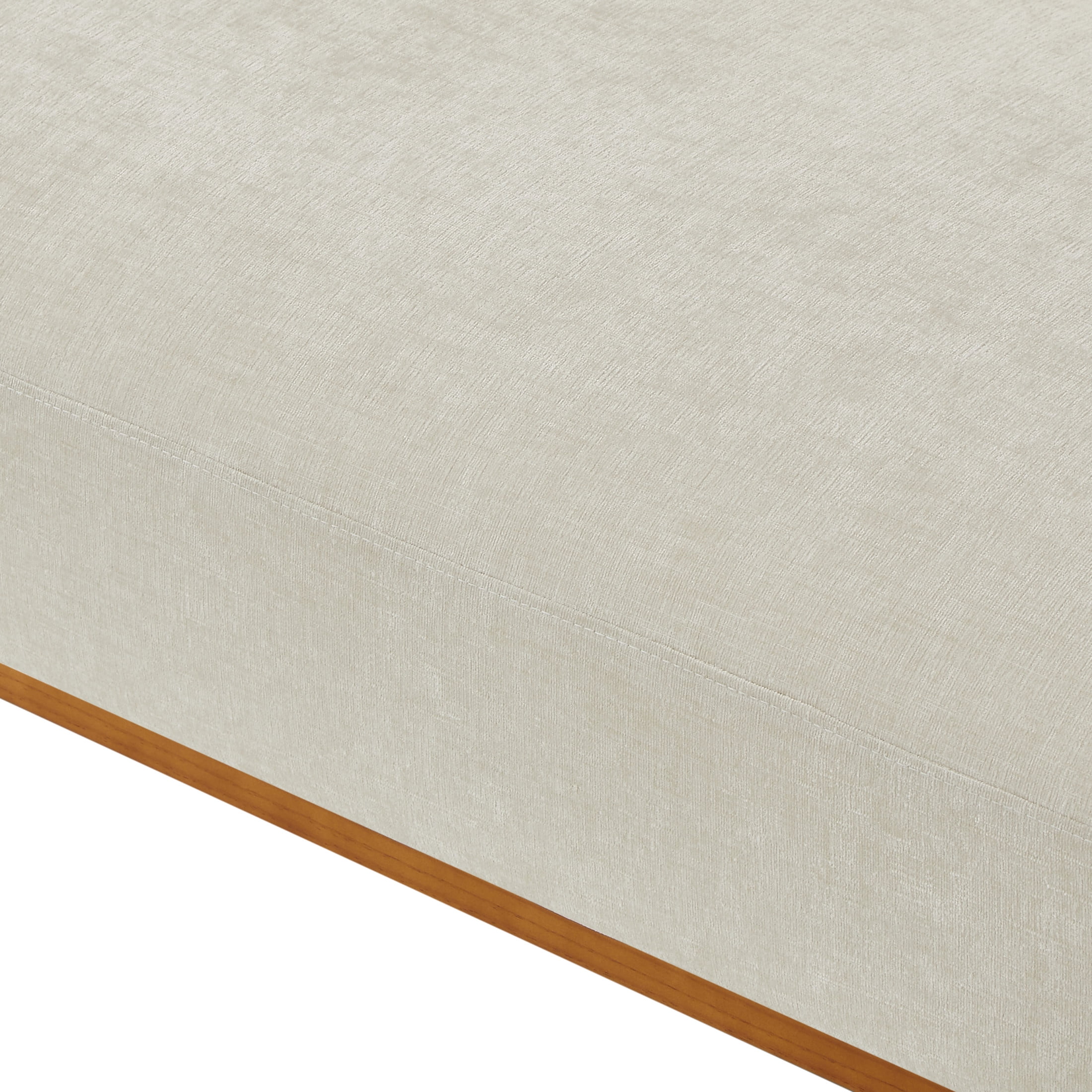 Christopher Knight Home 79 in. 3-Seat Chenille Sofa, Modern Curved Upholstered Couch with Wood Base, Beige