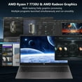 thumbnail image 2 of HP 255 G10 15.6" FHD Business Laptop, AMD Ryzen 7 7730U, 64GB RAM, 2TB SSD, Numeric Keypad, Wi-Fi 6, HD Webcam, Window 11 Pro, 2 of 5