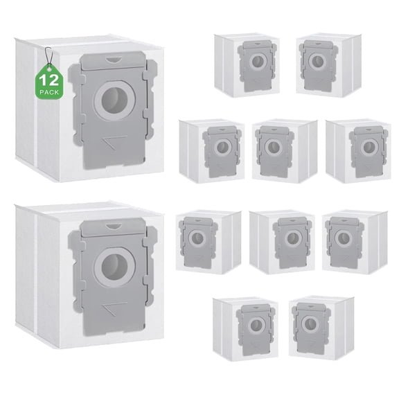12 Pack Vacuum Bags Compatible with iRobot Roomba i7 i7 i3 i3 i8 i8 j5 | i5 i4 i4 i1 i1 i6 i6 j5 j7 j7 s9 s9 Plus Bags Automatic Dirt Disposal Bags