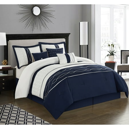 Grand Avenue Naval 7 Piece Bedding Comforter Set King - Bedding Comforter Set King Grand Avenue Naval 7 Piece Bedding Comforter Set King - Bedding Comforter Set King