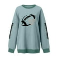 thumbnail image 4 of ZJXFGS Ladies Football Sweatshirtsfootball Pullover Womenfootball Crewneck Womenfootball Mom Sweatshirts for Women Blue 2XL, 4 of 4