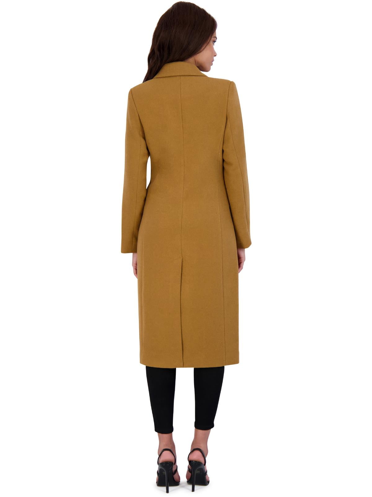 Avec Les Filles Women s Double Breasted Tailored Wool Blend Coat with Peak Lapel Walmart