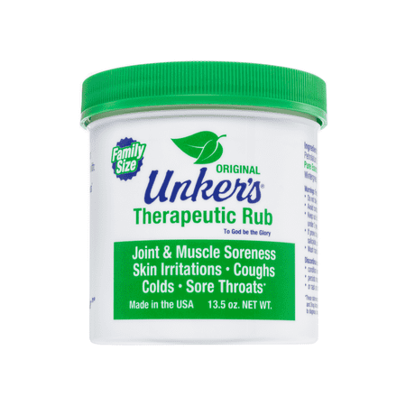 Unker's Therapeutic Rub Throat Remedies Cough & Cold Cream