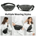thumbnail image 2 of Unique Bargains 1 Pc Fanny Pack Leopard Pattern Waist Bag Black White, 2 of 6