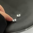 thumbnail image 4 of Silver & Stone Jewels 925 Sterling Silver Butterfly Bow Bowknot CZ Stud Earrings Women, 4 of 5
