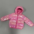 thumbnail image 2 of SEAOPEN 3-10 Years Girls Metallic Shine Hooded Puffer Jacket Packable Warmth Padded Winter Coat Sale Pink,120, 2 of 3