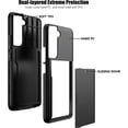 thumbnail image 3 of Samsung S22 Case with Card Holder 5G 6.1 inch Slim Dual Layer Heavy Duty Protective Galaxy S22 Case Hidden Card Slot Wallet Case for Samsung S22(Black), 3 of 13