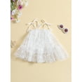 thumbnail image 2 of Arvbitana Newborn Baby Girl Princess Sleeveless Dress Tie-up Shoulder Straps Floral Tulle Puff Dress Summer, 2 of 8