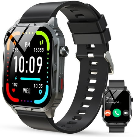 Smart Watch , H5 IP68 Waterproof Smartwatch for Women Men , Smart Watch with Bluetooth Call, Answer Make Calls , Black