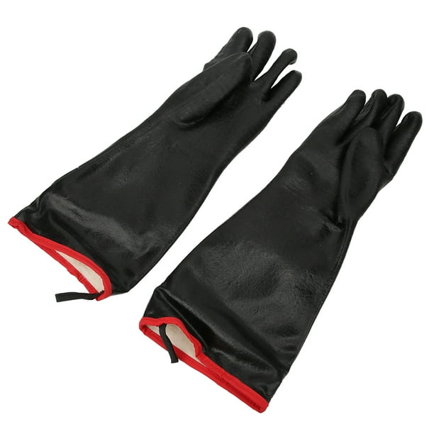 Guantes de seguridad resistentes al calor y al fuego de 18 pulgadas, ignífugos, resistentes al aceite y de neopreno para horno.
