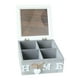 thumbnail image 1 of Caja de almacenamiento de madera, organizador de escritorio multiusos, soporte para regalos, joyero, 4 ranuras Azul, 1 of 9