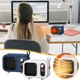thumbnail image 1 of Xihbxyly Mini Calefactor, Tecnología Turbo Airflow, Bajo Consumo, Funcionamiento Silencioso, Temperatura Ajustable, Ideal para Dormitorio, Oficina y Hogar, 1000 W, Blanco y Azul Marino, Incluye Contr, 1 of 2