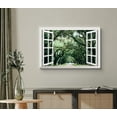 thumbnail image 2 of wall26 Canvas Print Wall Art Window View of Road Under Southern Trees Nature Wilderness Photography Realism Rustic Scenic Colorful Relax/Calm Ultra for Living Room, Bedroom, Office - 24"x36&quot, 2 of 5
