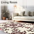 thumbnail image 2 of ODIKA 6'x9' Machine Washable Non-Slip Area Rug, Elegant Floral Vintage Medallion Distressed Faded Decorative High Traffic Rug, Ivory, 590939, 2 of 7