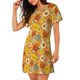 thumbnail image 2 of Fotbe Daisy maple fall Bata de Dormir para Mujer con Estampado, Camisón de Algodón de Manga Corta, Ropa de Dormir Casual, 2 of 6