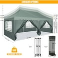 thumbnail image 3 of COBIZI 10x20 Party Tent Canopy Tent with 6 Sidewalls, UPF 50+, Waterproof Portable Pop up Canopy Outdoor , Large Event Tent for Backyard, Wedding, Market, Grey, 3 of 10