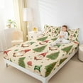 thumbnail image 4 of Manfei Lovely Gnome Bed Sheets,Merry Xmas King Sheets,Green Christmas Tree Sheet Set For Girls,Breathable Home Decor,4 Pieces, 4 of 7
