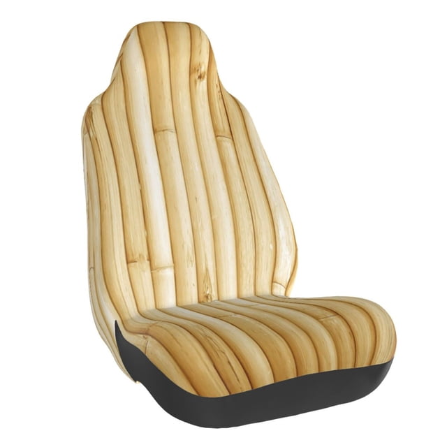 Wukai Bamboo Wall Full Set Car Seat Covers with Soft Padding Universal Auto Front Seats Protector and Cushion Mat