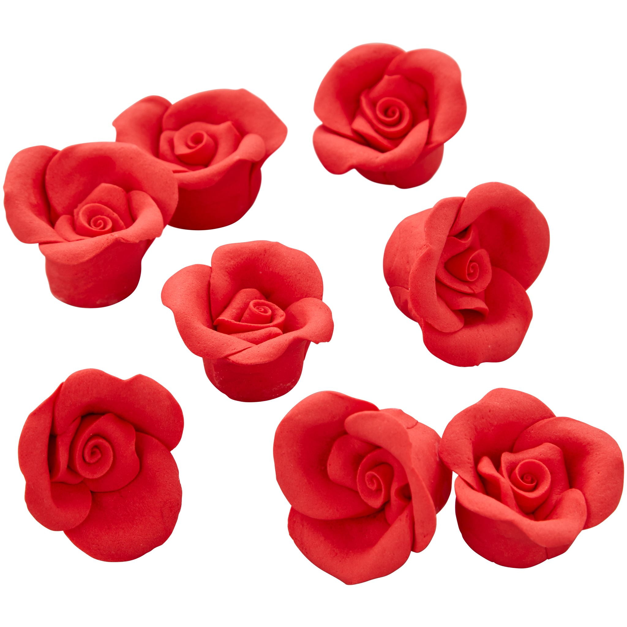 Wilton Red Rose Royal Icing Decorations Size Medium 8-Count 1.55 oz.