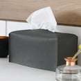 thumbnail image 4 of Caja de pañuelos nórdica para coche, caja de pañuelos grande de cuero, caja de pañuelos plegable impermeable para sala de estar y baño, 4 of 6