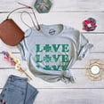 thumbnail image 4 of Womens Love Shamrock T Shirt Cute Four Leaf Clover Saint Patricks Day Tee Womens Graphic Tees, 4 of 7