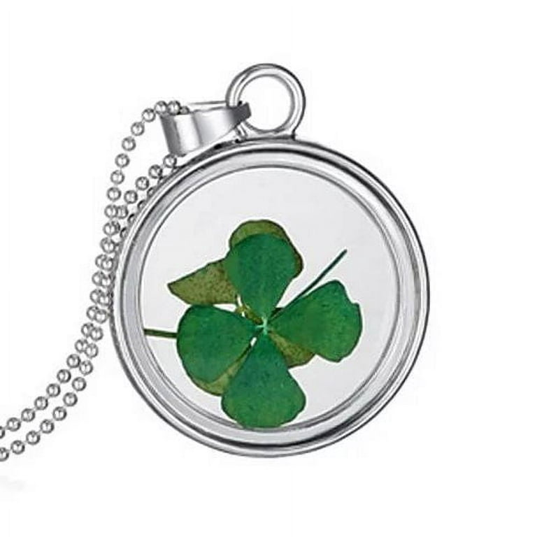 Four Leaf Clover Glass Pendant