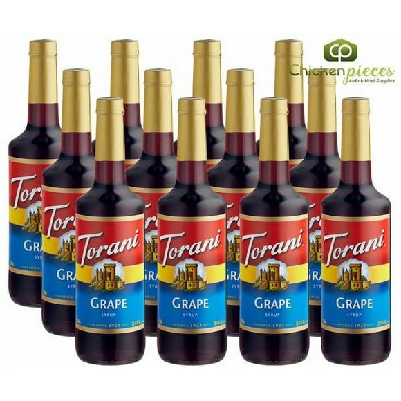 Torani Grape Flavoring / Fruit Syrup – 750 mL / 25.36 oz Glass Bottle
