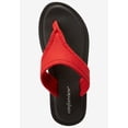 thumbnail image 5 of Comfortview Women's The Sylvia Stretch Fabric Soft Footbed Thong Slip On Sandal, 5 of 6