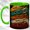 Green, variant on Dragon Heads Coffee Mug, Fantasy Dragon Mug, Ceramic 11 oz