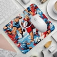 thumbnail image 2 of Football Gaming Mousepad Mouse Mat Desk Mat - Square, 8.3x9.8 Inch, Non-Slip Rubber Bottom, Printed, Suitable for Office and Gaming, 2 of 6