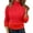Red, variant on Women's Turtleneck Fleece Lined Sweater, Thickened Plush Inner Thermal Top, Large Size Winter Warm Pullover, Cozy High Neck Knit Blouse, Cold Weather Casual Sweater, Plus Size Comfort Wear Beige L